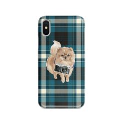 adventure dogs tartan case pomeranian modern front view