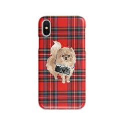 Pomeranian Tartan phone case. 11 Tartan styles for your Iphone 15 Pro Max, Iphone 14, 13, 12 to 6 & Samsung Galaxy S23 Ultra, S22, S21 to S6