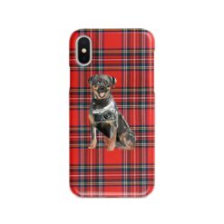 Rottweiler Tartan phone case. 11 Tartan styles for your Iphone 15 Pro Max, Iphone 14, 13, 12 to 6 & Samsung Galaxy S23 Ultra, S22, S21 to S6