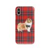 Rough Collie Tartan phone case. 11 Tartan styles for your Iphone 15 Pro Max, Iphone 14, 13, 12 to 6 & Samsung Galaxy S23 Ultra, S22, S21 to S6 1 adventure dogs tartan case rough collie royal stewart front view