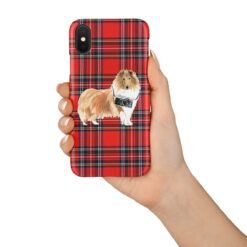 Rough Collie Tartan phone case. 11 Tartan styles for your Iphone 15 Pro Max, Iphone 14, 13, 12 to 6 & Samsung Galaxy S23 Ultra, S22, S21 to S6 16 adventure dogs tartan case rough collie royal stewart in hand