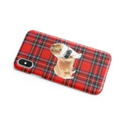 Rough Collie Tartan phone case. 11 Tartan styles for your Iphone 15 Pro Max, Iphone 14, 13, 12 to 6 & Samsung Galaxy S23 Ultra, S22, S21 to S6 15 adventure dogs tartan case rough collie royal stewart side