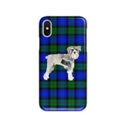 adventure dogs tartan case schnauzer black watch front view