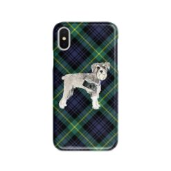 adventure dogs tartan case schnauzer gordon front view