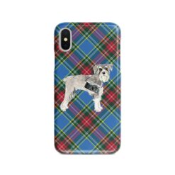 adventure dogs tartan case schnauzer macbeth front view