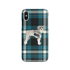 adventure dogs tartan case schnauzer modern front view