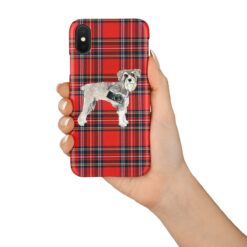 adventure dogs tartan case schnauzer royal stewart in hand