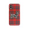 Scottish Terrier Tartan phone case. 11 Tartan styles for your Iphone 15 Pro Max, Iphone 14, 13, 12 to 6 & Samsung Galaxy S23 Ultra, S22, S21 to S6 1 adventure dogs tartan case scottish terrier royal stewart front view