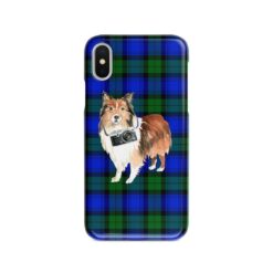 adventure dogs tartan case shetland sheepdog black watch front view