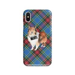 adventure dogs tartan case shetland sheepdog macbeth front view