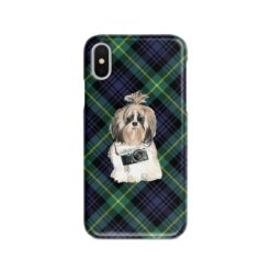 adventure dogs tartan case shih tzu long hair gordon front view