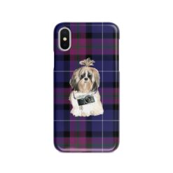 adventure dogs tartan case shih tzu long hair pride of scotland front view