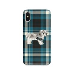 Shih tzu Short hair Tartan phone case. 11 Tartan styles for your Iphone 15 Pro Max, Iphone 14, 13, 12 to 6 & Samsung Galaxy S23 Ultra, S22, S21 to S6 25 adventure dogs tartan case shih tzu short hair modern front view
