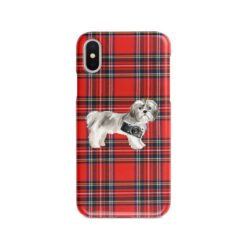 Shih tzu Short hair Tartan phone case. 11 Tartan styles for your Iphone 15 Pro Max, Iphone 14, 13, 12 to 6 & Samsung Galaxy S23 Ultra, S22, S21 to S6