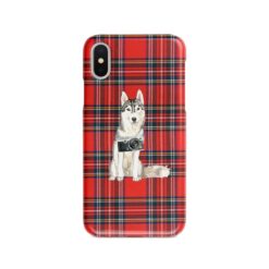 Siberian Husky Tartan phone case. 11 Tartan styles for your Iphone 15 Pro Max, Iphone 14, 13, 12 to 6 & Samsung Galaxy S23 Ultra, S22, S21 to S6