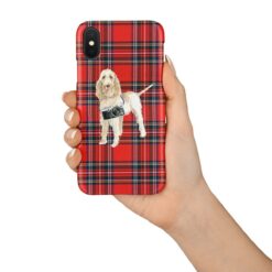 Spinone Italiano Tartan phone case. 11 Tartan styles for your Iphone 15 Pro Max, Iphone 14, 13, 12 to 6 & Samsung Galaxy S23 Ultra, S22, S21 to S6 16 adventure dogs tartan case spinone italiano royal stewart in hand