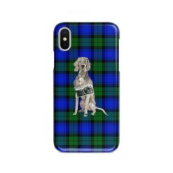 adventure dogs tartan case weimaraner black watch front view