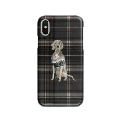 adventure dogs tartan case weimaraner dark tartan front view