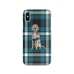 adventure dogs tartan case weimaraner modern front view