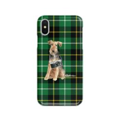 adventure dogs tartan case welsh terrier green tartan front view
