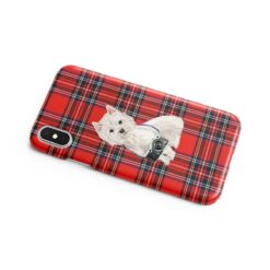 Westie Tartan phone case. 11 Tartan styles for your Iphone 15 Pro Max, Iphone 14, 13, 12 to 6 & Samsung Galaxy S23 Ultra, S22, S21 to S6 15 adventure dogs tartan case westie royal stewart side