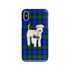 adventure dogs tartan case wheaten terrier black watch front view