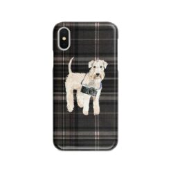 adventure dogs tartan case wheaten terrier dark tartan front view