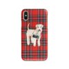Wheaten Terrier Tartan phone case. 11 Tartan styles for your Iphone 15 Pro Max, Iphone 14, 13, 12 to 6 & Samsung Galaxy S23 Ultra, S22, S21 to S6 1 adventure dogs tartan case wheaten terrier royal stewart front view