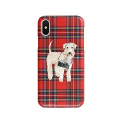 Wheaten Terrier Tartan phone case. 11 Tartan styles for your Iphone 15 Pro Max, Iphone 14, 13, 12 to 6 & Samsung Galaxy S23 Ultra, S22, S21 to S6