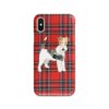 Wire Haired Fox Terrier Tartan phone case. 11 Tartan styles for your Iphone 15 Pro Max, Iphone 14, 13, 12 to 6 & Samsung Galaxy S23 Ultra, S22, S21 to S6 1 adventure dogs tartan case wire haired fox terrier royal stewart front view