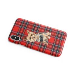 Yorkshire Terrier Tartan phone case. 11 Tartan styles for your Iphone 15 Pro Max, Iphone 14, 13, 12 to 6 & Samsung Galaxy S23 Ultra, S22, S21 to S6 15 adventure dogs tartan case yorkshire terrier royal stewart side
