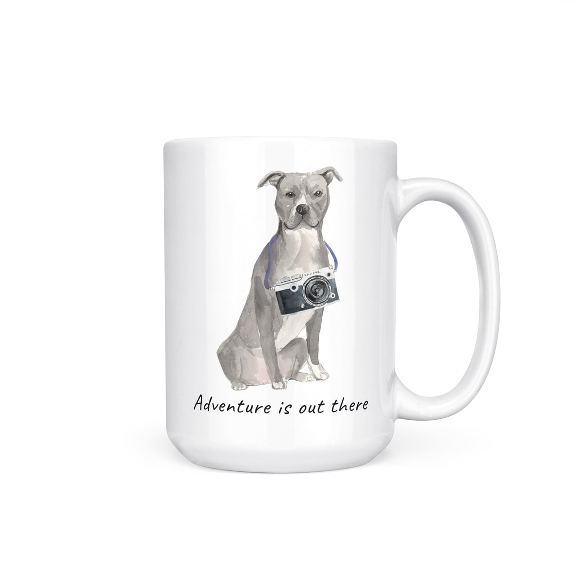Adventure is out there American Staffordshire terrier grey dog mug (Illustrated collection) 7 Adventure is out there American Staffordshire terrier grey dog mug (Illustrated collection) - Image 5