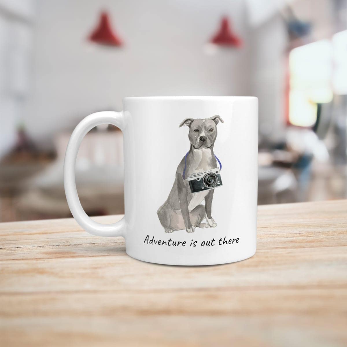 Adventure is out there American Staffordshire terrier grey dog mug (Illustrated collection) 6 Adventure is out there American Staffordshire terrier grey dog mug (Illustrated collection) - Image 4