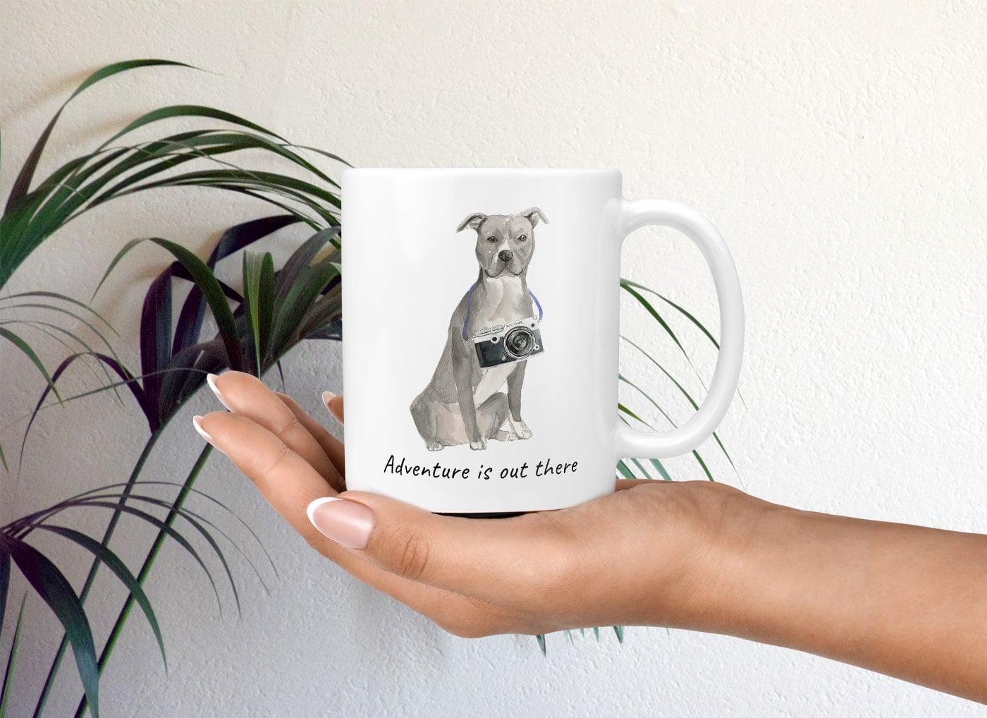 Adventure is out there American Staffordshire terrier grey dog mug (Illustrated collection) 11 Adventure is out there American Staffordshire terrier grey dog mug (Illustrated collection) - Image 9