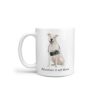 Adventure is out there American Staffordshire terrier dog mug (Illustrated collection) 1 adventure is out there dog mug american staffordshire terrier handle left white