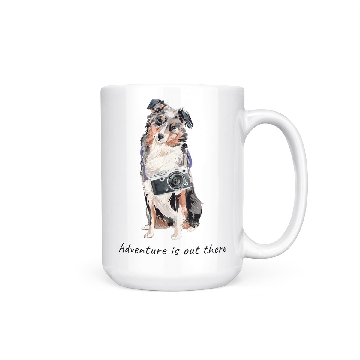 Adventure is out there Australian Shepherd dog mug (Illustrated collection) 7 Adventure is out there Australian Shepherd dog mug (Illustrated collection) - Image 5