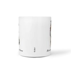 Adventure is out there Australian Shepherd dog mug (Illustrated collection) 16 adventure is out there dog mug australian shepherd front view white