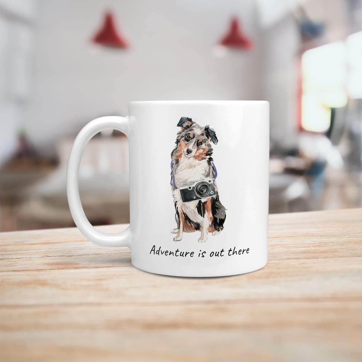 Adventure is out there Australian Shepherd dog mug (Illustrated collection) 6 Adventure is out there Australian Shepherd dog mug (Illustrated collection) - Image 4