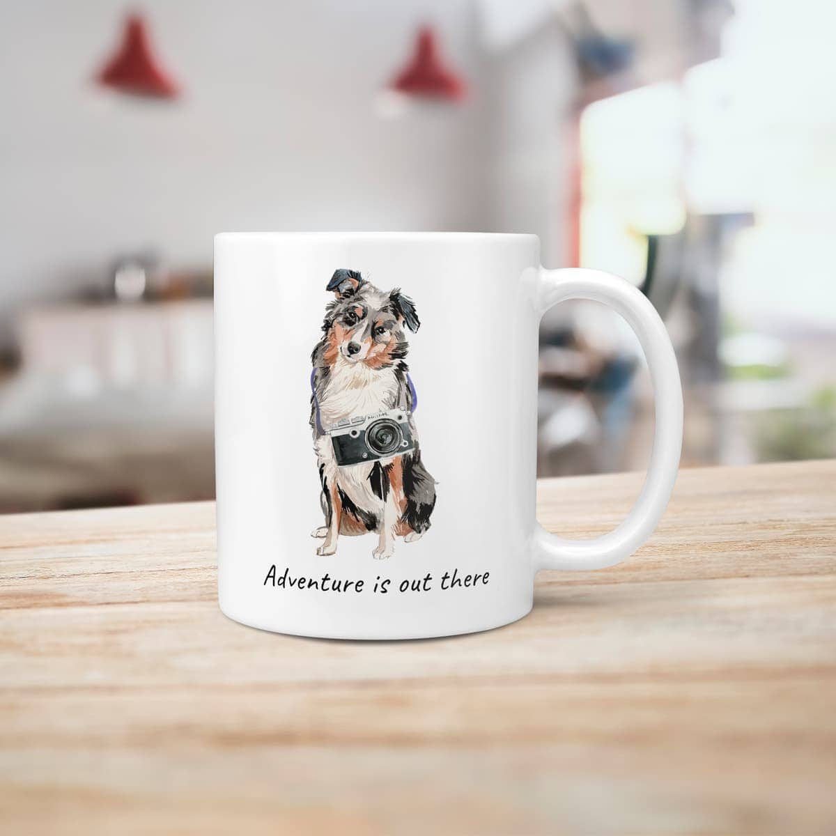 Adventure is out there Australian Shepherd dog mug (Illustrated collection) 10 Adventure is out there Australian Shepherd dog mug (Illustrated collection) - Image 8
