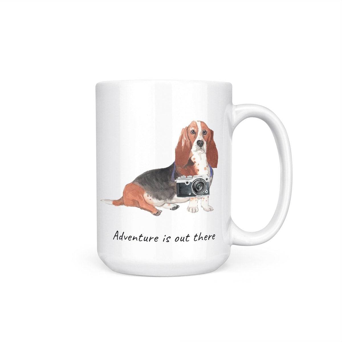 Adventure is out there Basset Hound dog mug (Illustrated collection) 7 Adventure is out there Basset Hound dog mug (Illustrated collection) - Image 5