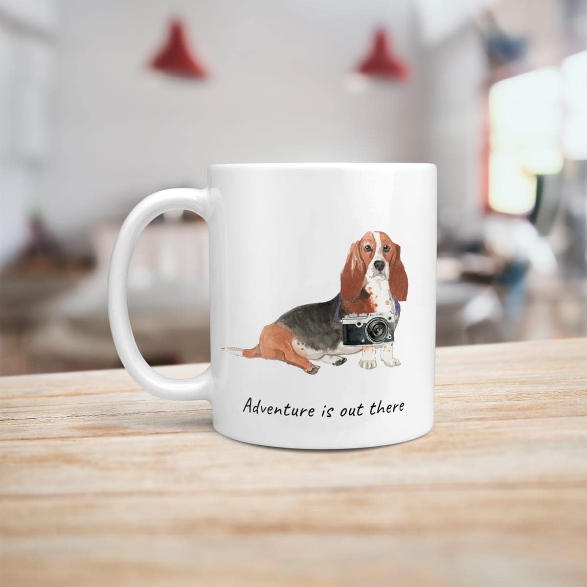 Adventure is out there Basset Hound dog mug (Illustrated collection) 6 Adventure is out there Basset Hound dog mug (Illustrated collection) - Image 4