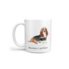 Adventure is out there Basset Hound dog mug (Illustrated collection) 1 adventure is out there dog mug basset hound handle left white