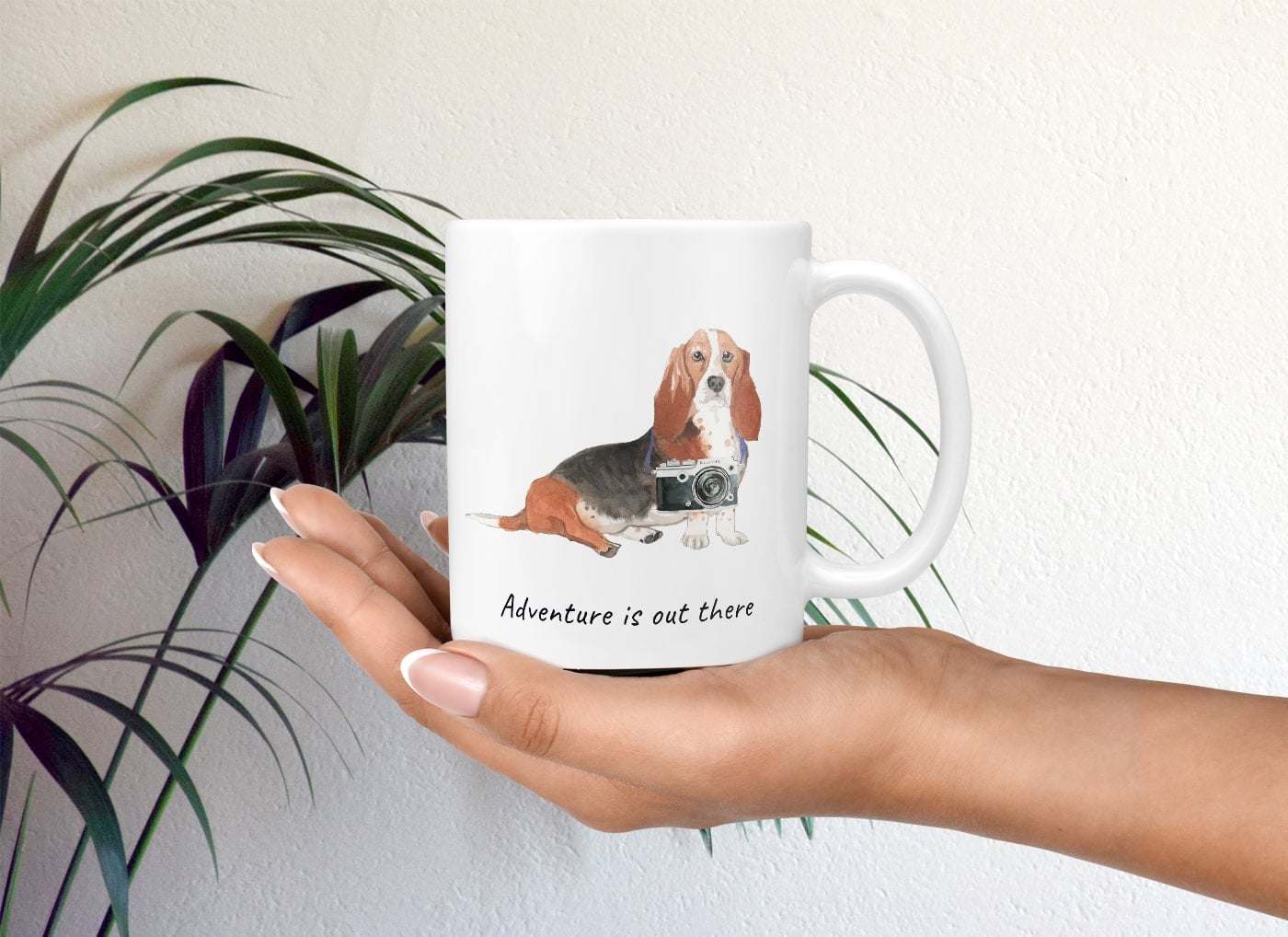 Adventure is out there Basset Hound dog mug (Illustrated collection) 11 Adventure is out there Basset Hound dog mug (Illustrated collection) - Image 9