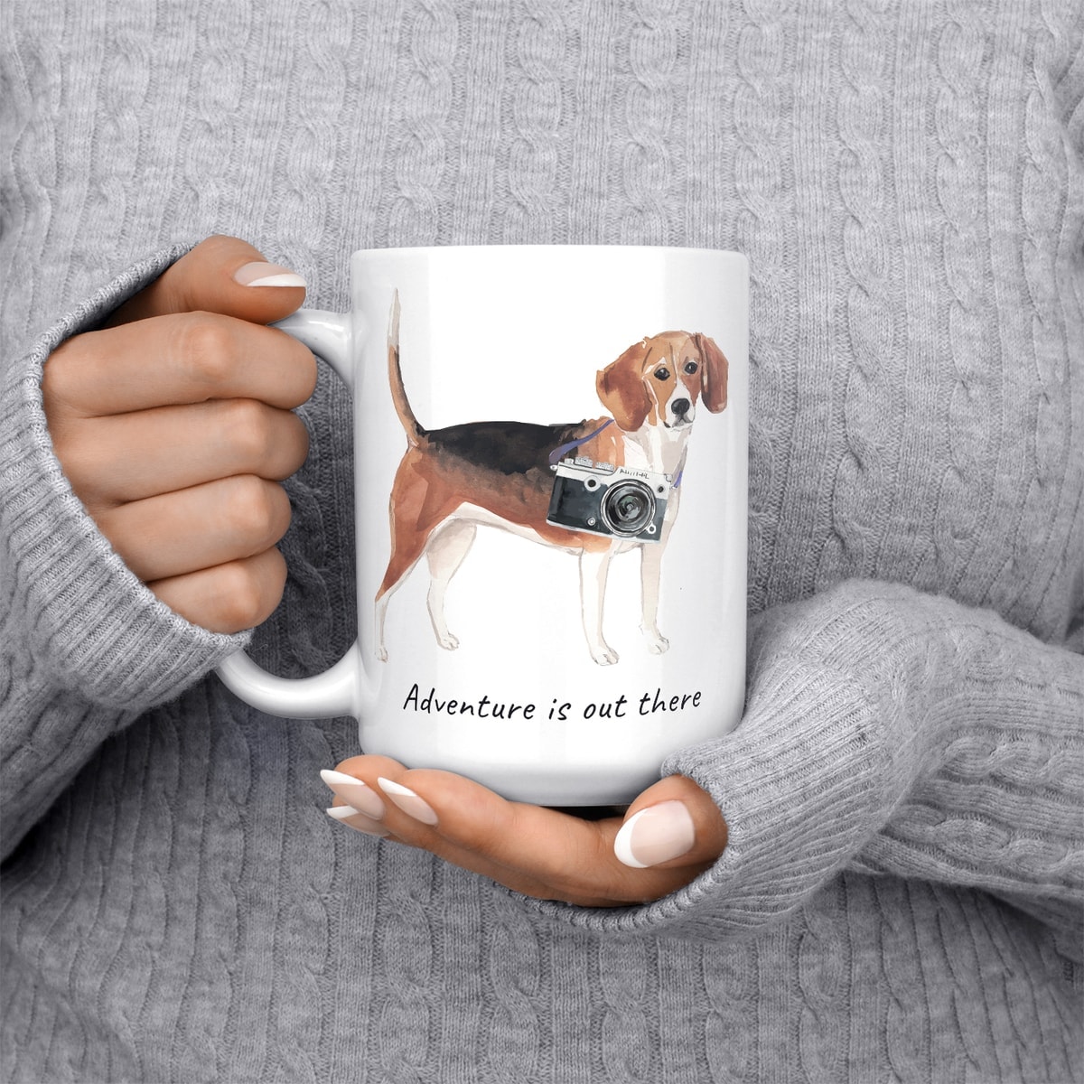 Adventure is out there Beagle dog mug (Illustrated collection) 5 Adventure is out there Beagle dog mug (Illustrated collection) - Image 3