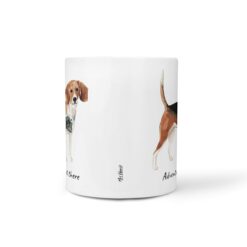 Adventure is out there Beagle dog mug (Illustrated collection) 16 adventure is out there dog mug beagle front view white