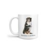 Adventure is out there Bernese Mountain Dog dog mug (Illustrated collection) 2 adventure is out there dog mug bernese mountain dog handle left white