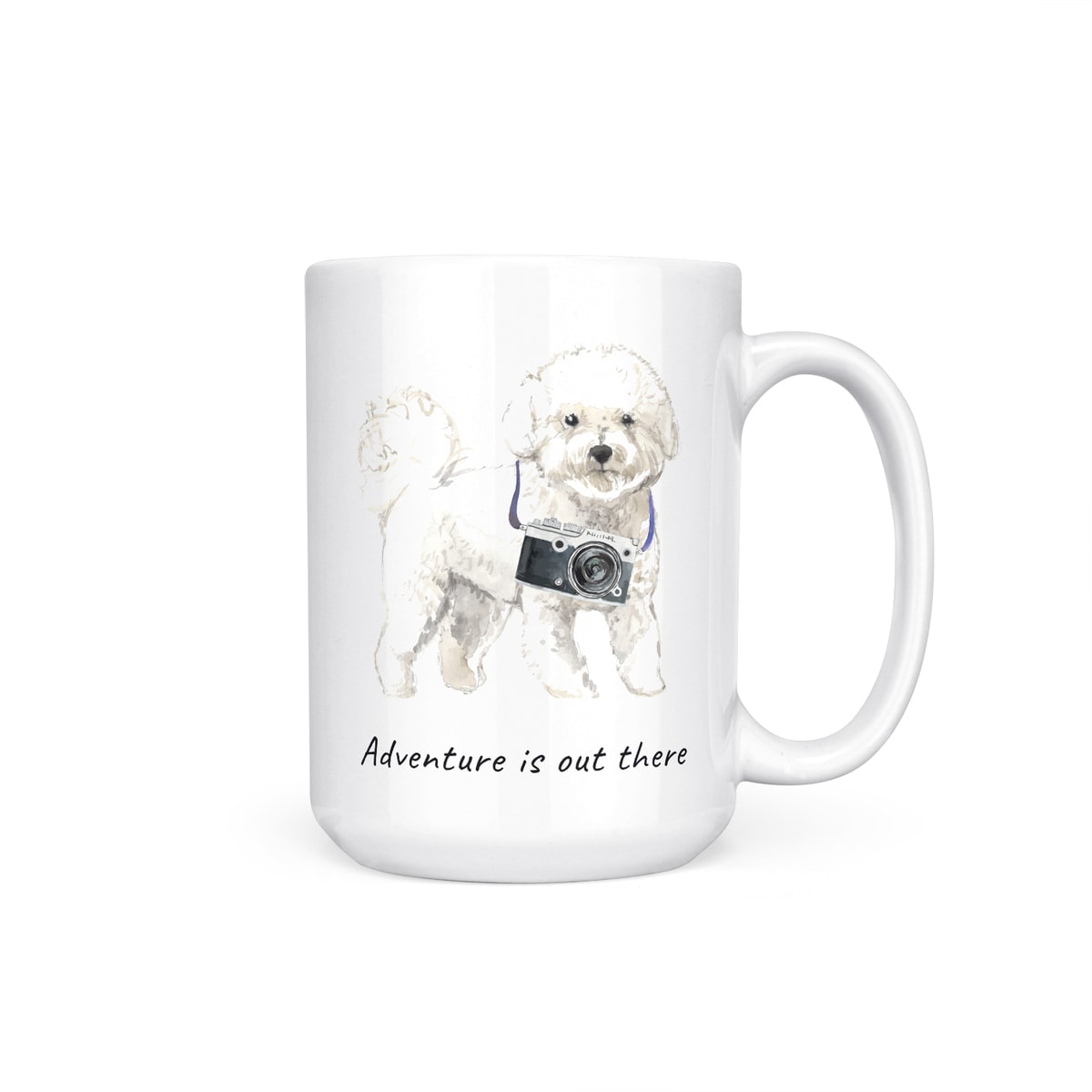 Adventure is out there Bichon Frise dog mug (Illustrated collection) 7 Adventure is out there Bichon Frise dog mug (Illustrated collection) - Image 5