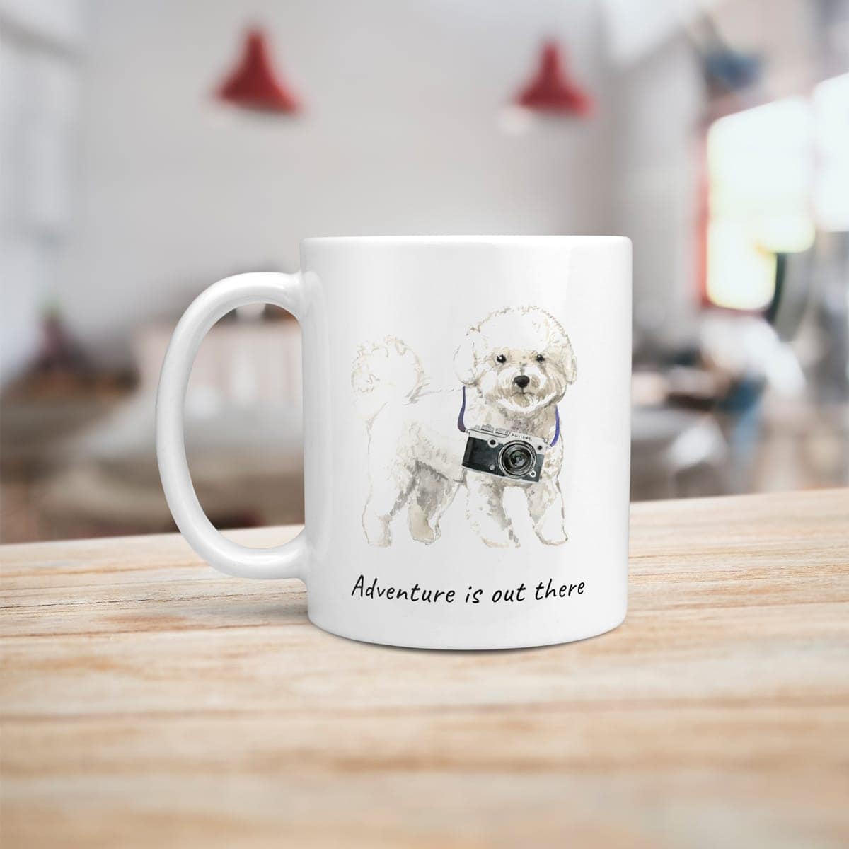 Adventure is out there Bichon Frise dog mug (Illustrated collection) 6 Adventure is out there Bichon Frise dog mug (Illustrated collection) - Image 4
