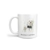 Adventure is out there Bichon Frise dog mug (Illustrated collection) 2 adventure is out there dog mug bichon frise handle left white