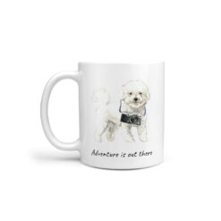 Adventure is out there Bichon Frise dog mug (Illustrated collection)